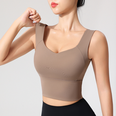 一体式运动内衣女夏防震防下垂高强度跑步背心式瑜伽健身文胸
