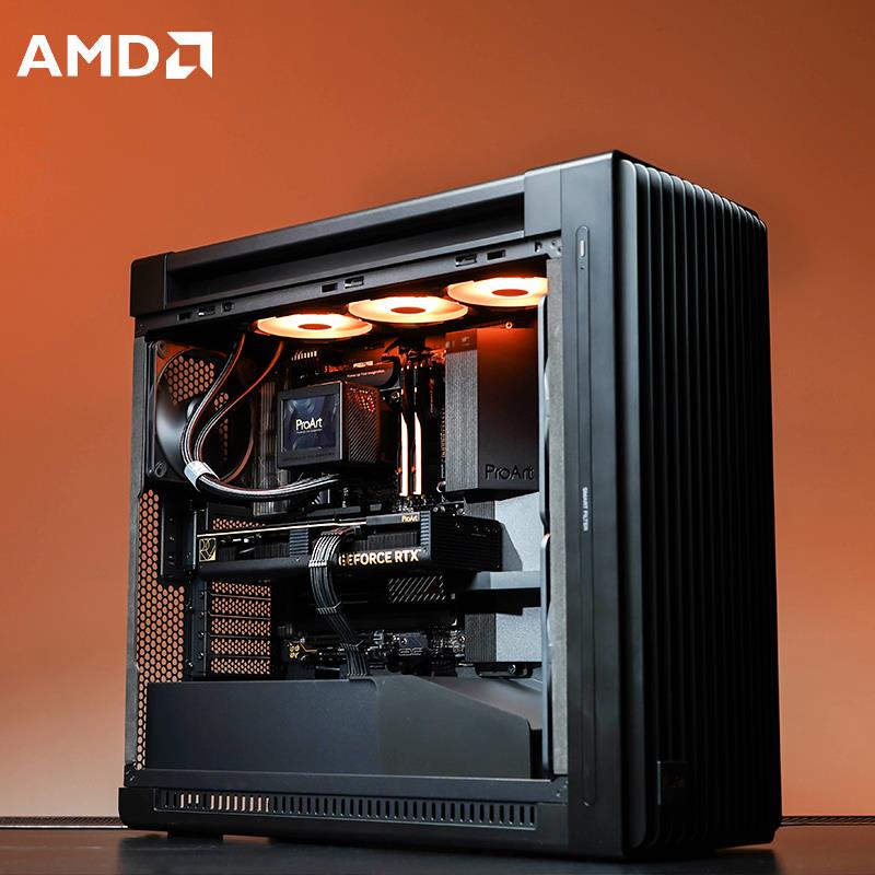 2025华硕9950X3D/RTX5090D ProArt602设计师渲染DIY组装机电脑AI