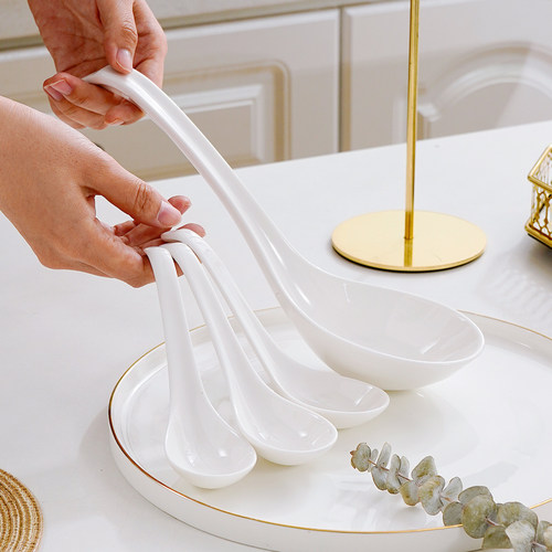 骨瓷长柄天鹅汤勺长柄大小粥勺