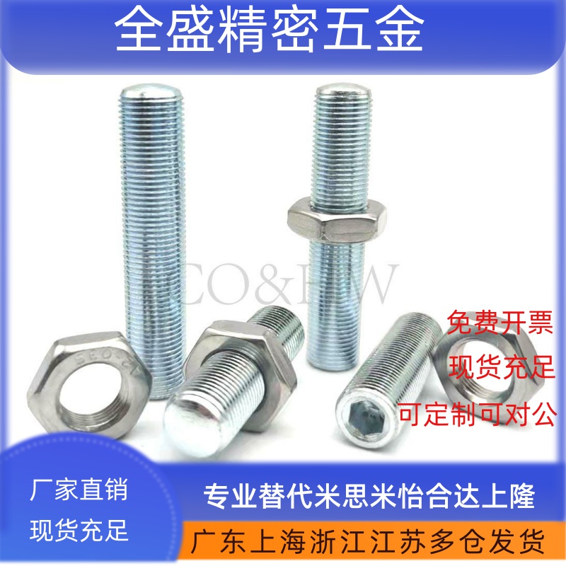 ANB8-0.75/M10-1.0调整螺丝组件 内六角孔型细牙PAS12 镀锌PAS21