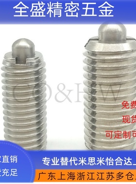 GN616-M20-SN 不锈钢弹簧柱塞 螺纹闩弹簧销 锁紧定位销M4/5/6/8
