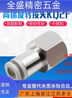 内螺纹直通快插KQ2F气管接头KJF04/06/08/10/12-M3M5-01/02/03/04