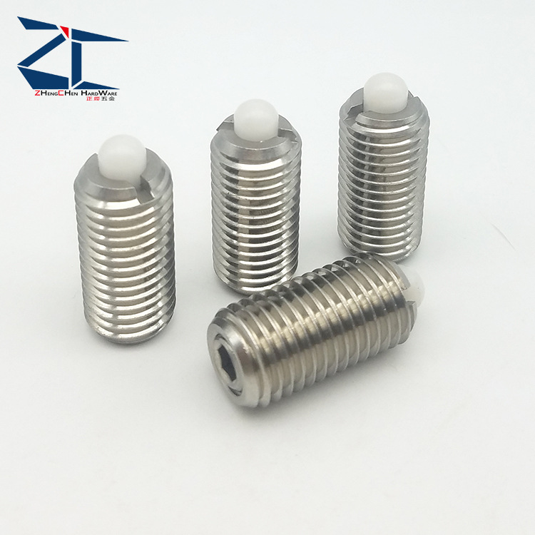 GN616-M5/6/8/10/12/16-KN带闩头弹簧定位销不锈钢尼龙头锁销 ZC