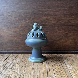 狮子香炉 檀香炉熏香炉 高温窑变仿古陶瓷雕刻 香道茶道家居 719