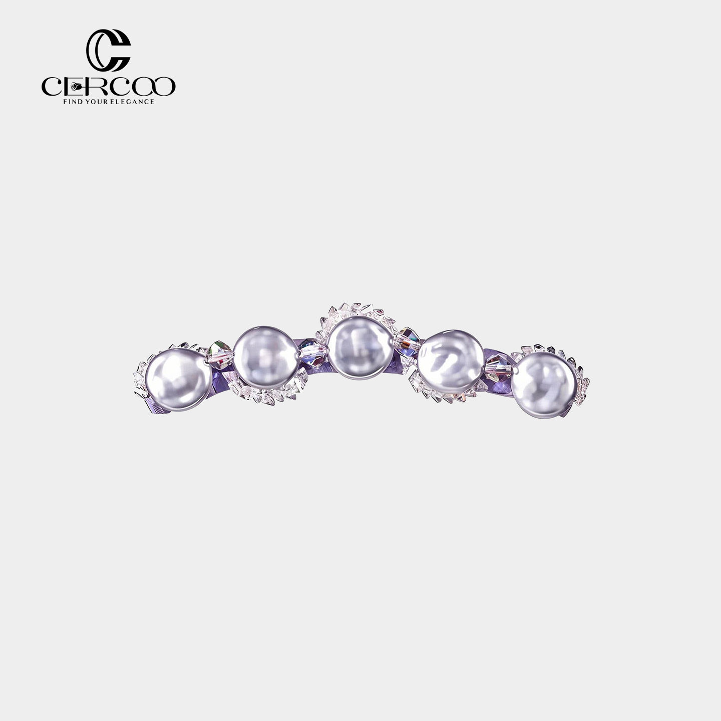 Cercoo/奢蔻花前序曲手工编织水晶鸭嘴夹边夹发卡高级感侧边发夹,饰品/流行首饰/时尚饰品新,发饰,淘宝优惠券,粉丝福利购,淘宝优惠卷