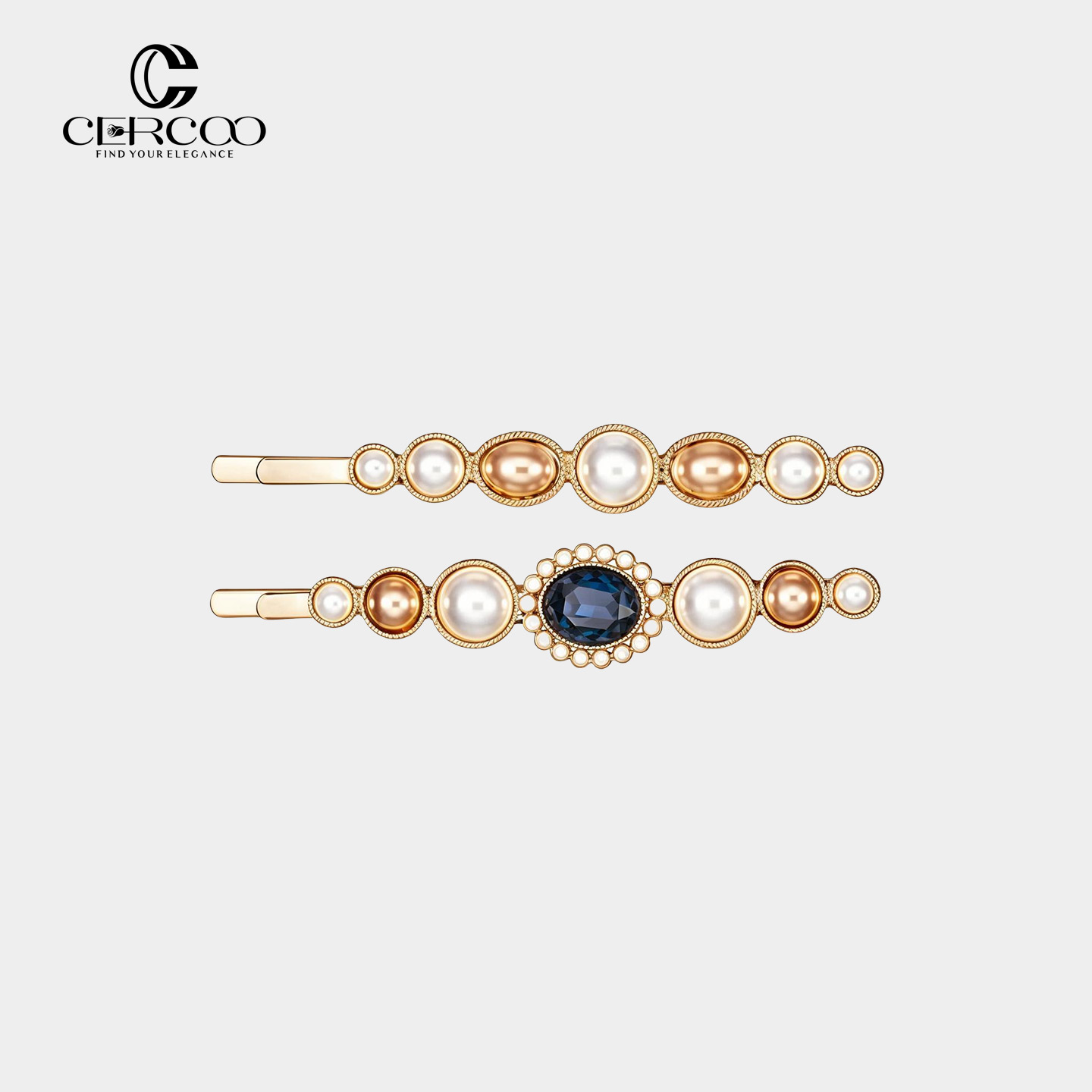 cercoo/奢蔻珍珠礼赞发夹一字夹