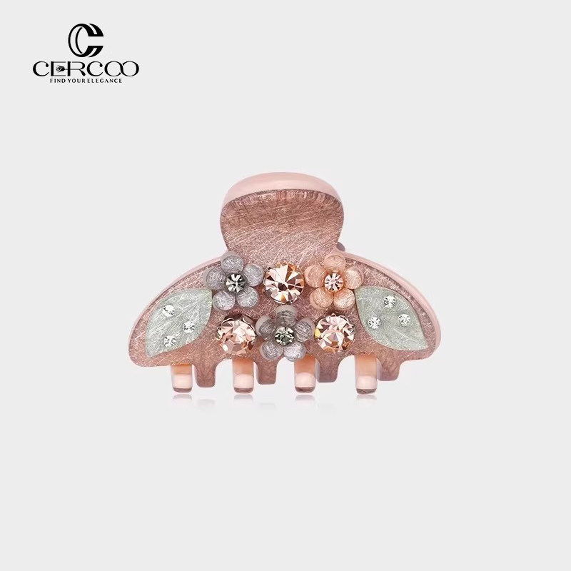 Cercoo/奢蔻发夹亚克力抓夹女后脑勺抓夹小号顶夹发卡女奢华发饰