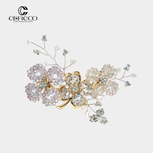 Cercoo/奢蔻气质精致水晶胸针