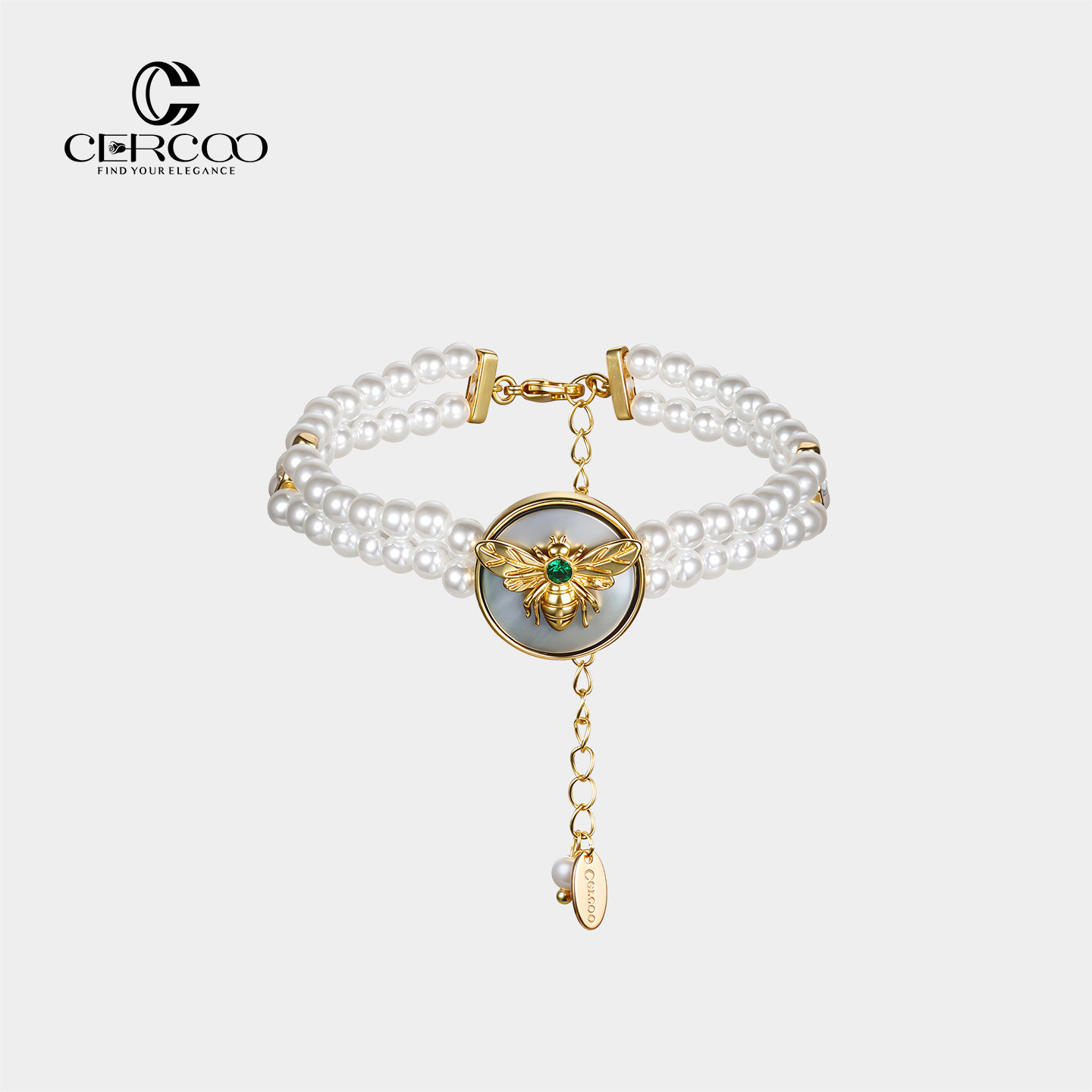 Cercoo/奢蔻维多利亚·蜂绪复古珍珠手链饰高级感百搭气质首饰品