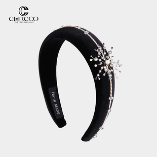 Cercoo 奢蔻珍珠礼赞系列轻奢手工编织头发箍宫廷风精致发头饰女