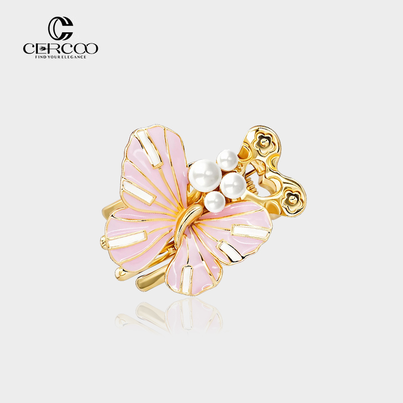 cercoo/奢蔻异域蝴蝶卷女小夹子
