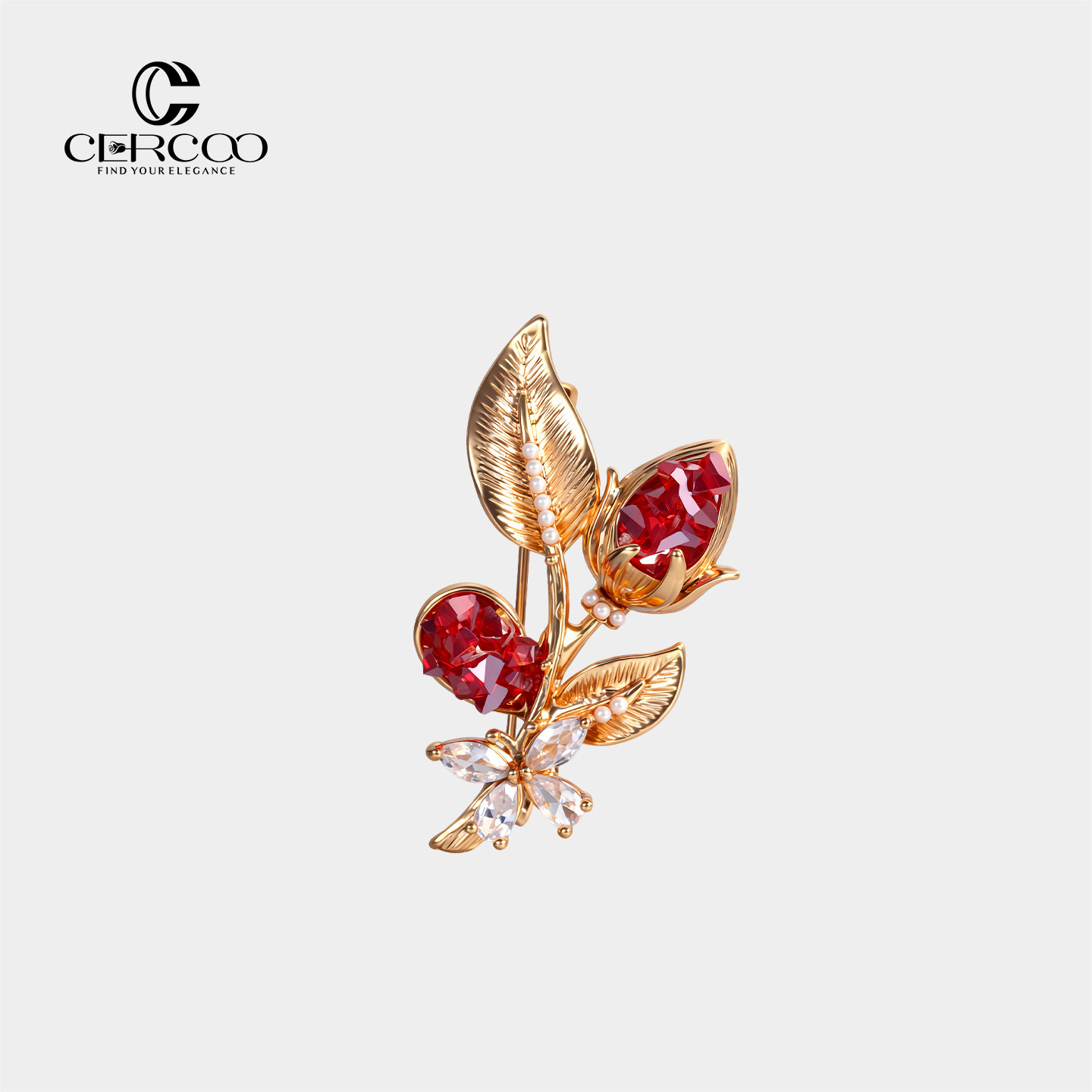 Cercoo/奢蔻莫奈晶丛系列水钻花朵胸针时尚百搭气质别针配饰胸花