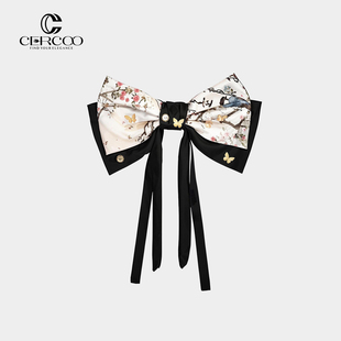 Cercoo 蝴蝶结流苏发夹马尾半夹后脑勺头发饰 奢蔻喜鹊登梅新中式