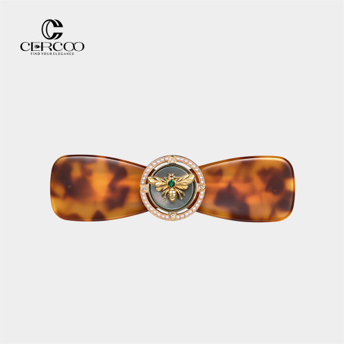 Cercoo/奢蔻精致蜜蜂贝母弹簧夹