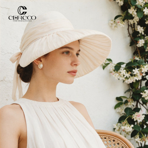 Cercoo/奢蔻高档浪漫网纱帽子女