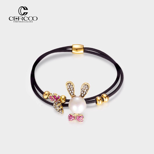 Cercoo 奢蔻发绳橡皮筋女扎头皮套女头绳发圈头花头饰品兔子萝卜