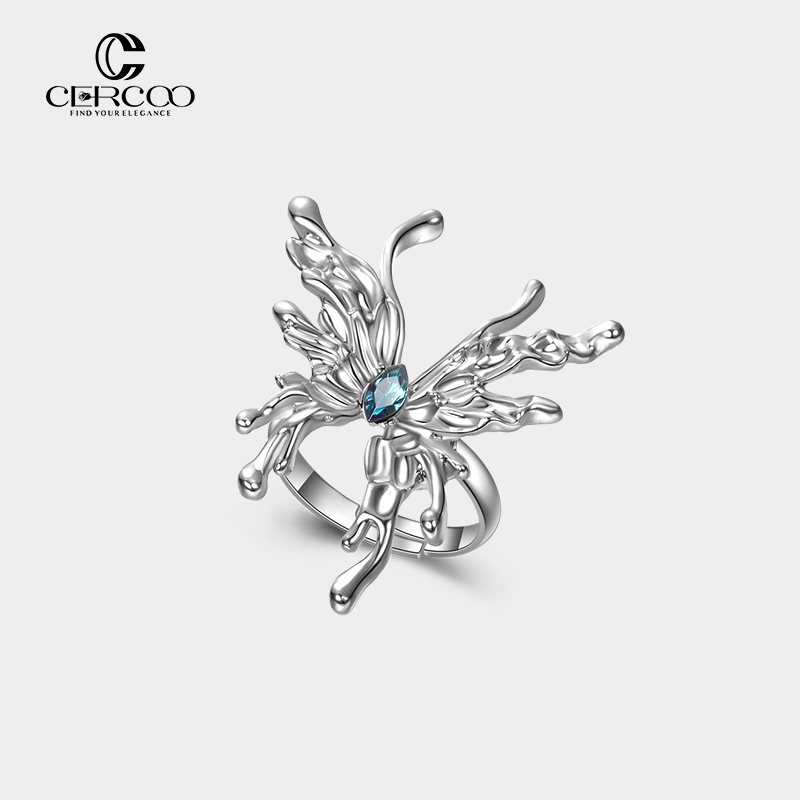 Cercoo/奢蔻气质蝴蝶高档戒指
