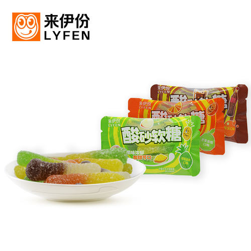 来伊份酸砂软糖10包多水果口味