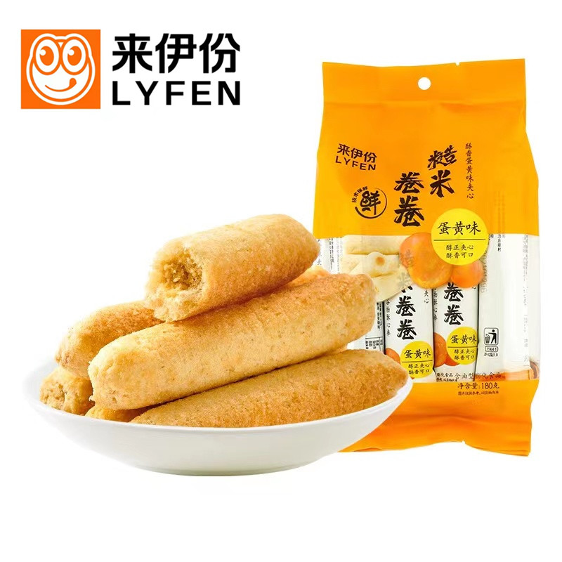 伊份糙米180gx2蛋黄膨化食品