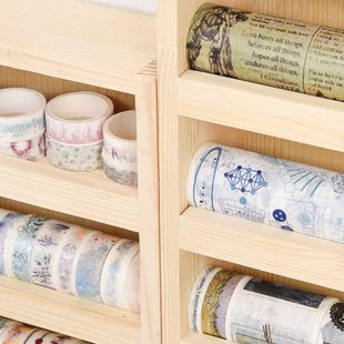 手账胶带架子和纸帐分装展示柜桌面整理收纳盒颜料架置物架收纳