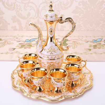 白酒杯套装分酒器家用酒具小酒杯欧式金属酒壶高档摆件新婚礼物