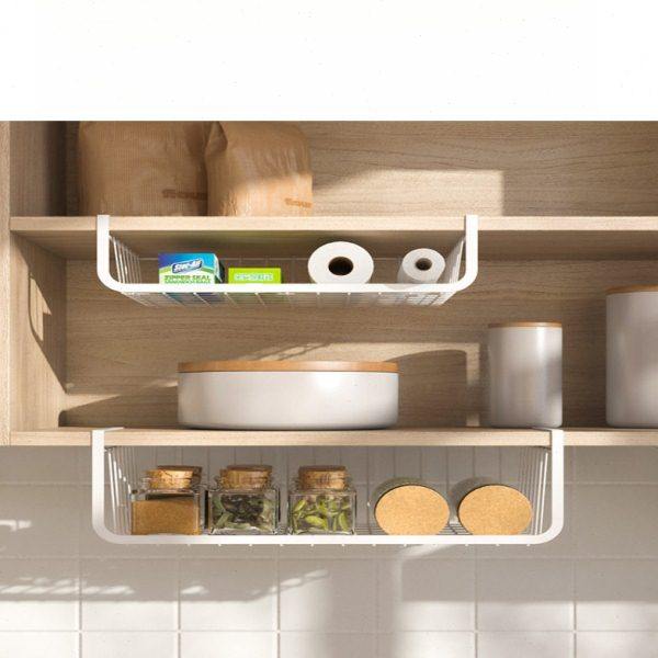 厨房置物架收纳架吊柜内下挂篮悬挂隔板分层架橱柜下挂架,收纳整理,冰柜置物架,淘宝优惠券,粉丝福利购,淘宝优惠卷