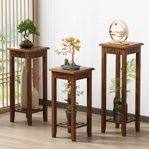 阳台花架多层置物架室内新中式花盆架仿古花架子落地绿萝多肉,收纳整理,阳台置物架,淘宝优惠券,粉丝福利购,淘宝优惠卷