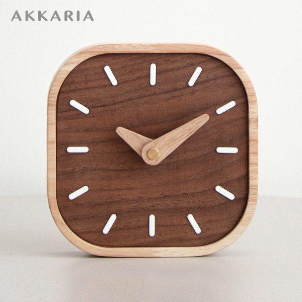 黑胡桃实木小桌钟书桌面台钟静音床头座钟迷你小钟表北欧创意装饰,家居饰品,台钟/闹钟,淘宝优惠券,粉丝福利购,淘宝优惠卷