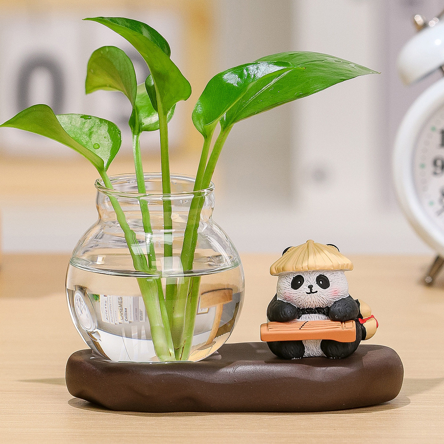 【熊猫水培花瓶】ins风网红摆件 办公室治愈系装饰创意礼物送闺蜜,家居饰品,桌面摆件,淘宝优惠券,粉丝福利购,淘宝优惠卷
