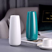 圆口陶瓷花瓶大小号家居客厅电视柜餐桌摆件跳舞兰简约网红款 水 装