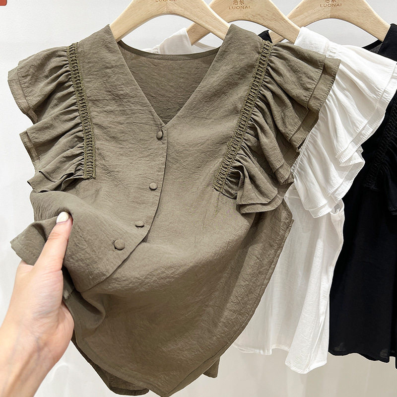 womenclothes雪纺花边衬