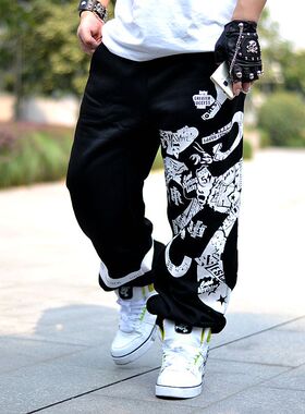 men clothes【K1503 欧美男士街舞嘻哈卫裤大码潮裤子 大码裤宽松