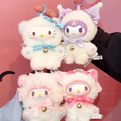 首批正品三丽鸥闪耀喵喵团搪胶毛绒挂件盲盒可爱凯蒂猫公仔礼物女