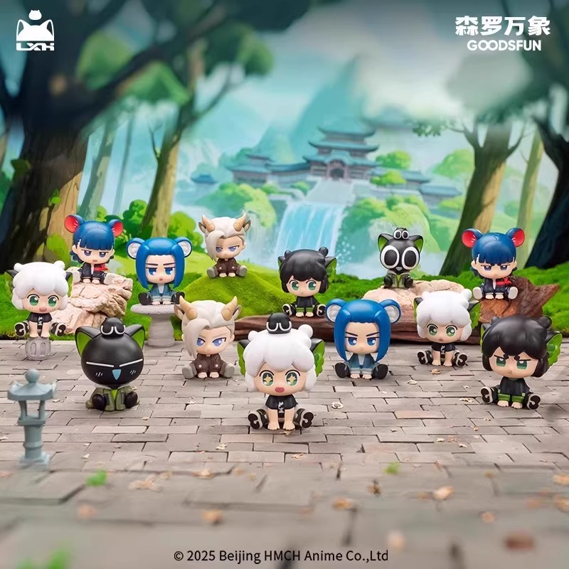 首批正品罗小黑战记2系列周边萌友排排坐盲盒萌粒盲袋摆件Q版手办