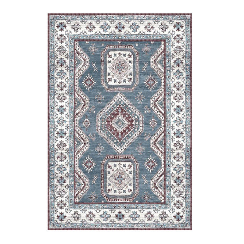 欧式客厅茶几地毯卧室书房加工 TPR水洗底+仿羊绒地毯地垫加厚