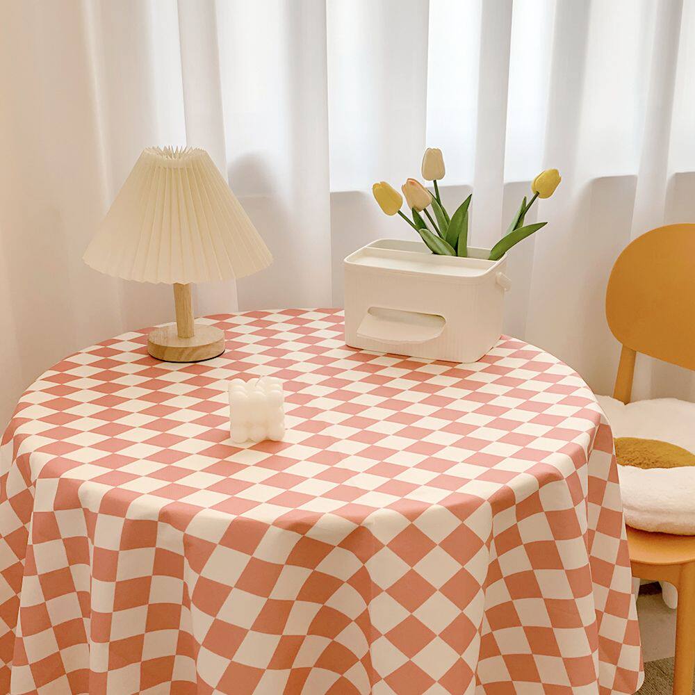 网红格子棋盘格ins风桌布摆拍背景布宿舍书桌方桌圆桌茶几餐布