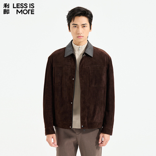 【绒面花纹皮】利郎青年商务商场同款真皮皮衣2025冬男士轻奢外套