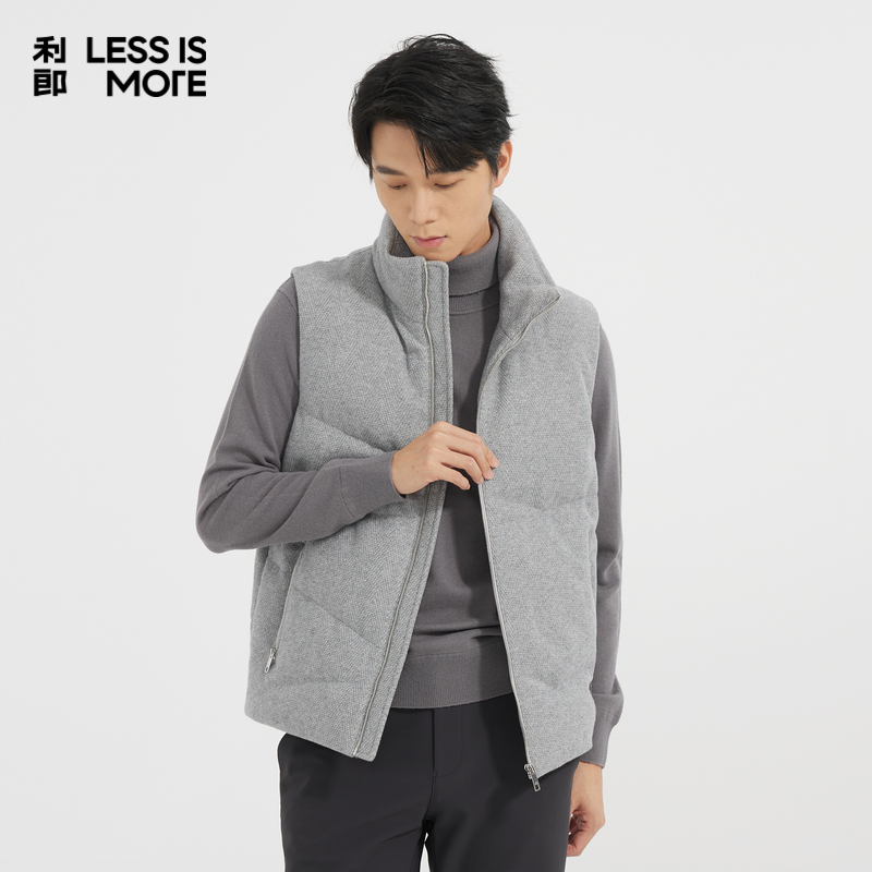 【羊毛混纺】利郎青年商务羽绒马甲男2025冬保暖轻薄外套Q4DMJ005