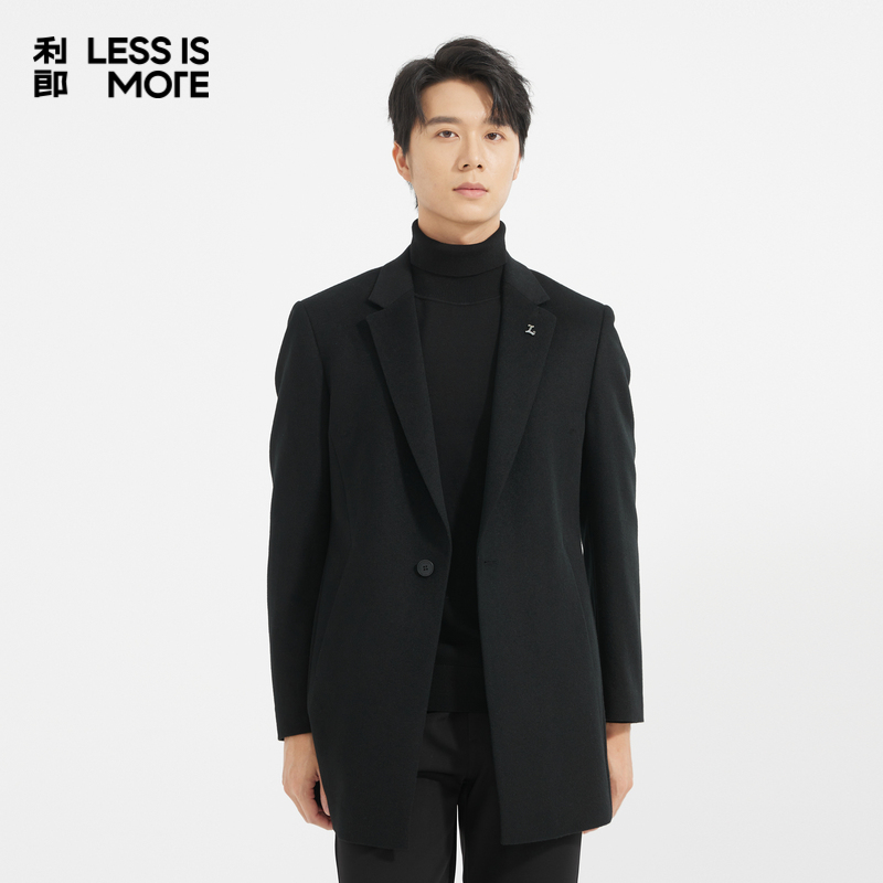 【羊毛大衣】利郎青年商务毛呢外套2025冬季休闲保暖大衣Q4DYR202