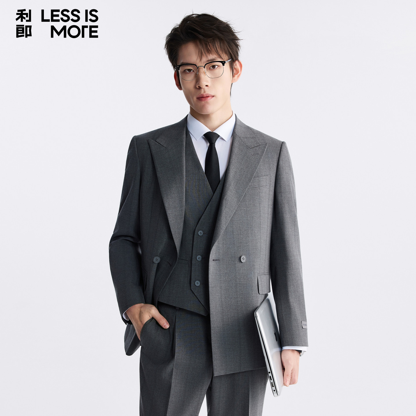 【商场同款】利郎青年商务西服套装2026秋季三件套时尚修身西装男