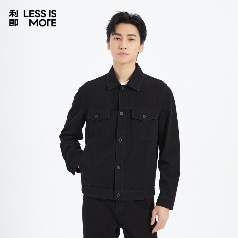 【棉感提花牛仔】利郎青年商务夹克2025秋翻领休闲外套男Q5CJK006