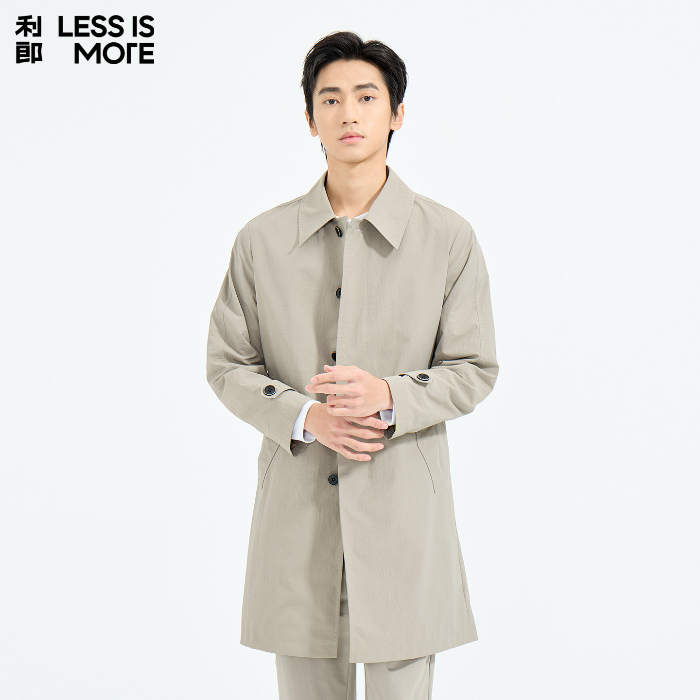【尼龙面料】利郎青年商务风衣2026春季商务休闲弹力风衣男士外套