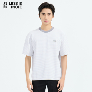 【涤纶面料】利郎青年商务短袖t恤衫2026年夏季时尚休闲圆领短t男