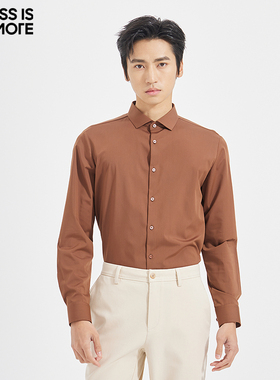 【小温莎领】利郎青年商务商场同款长袖衬衫男2025秋季休闲衬衣男