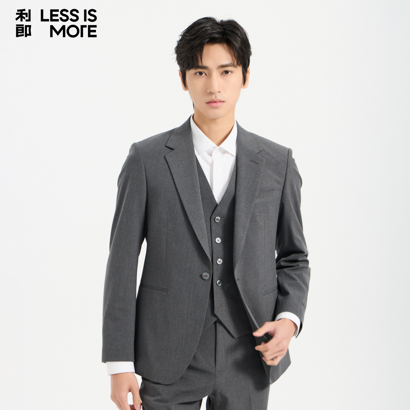 【商场同款】利郎青年商务西服套装2026秋季三件套时尚修身西装男