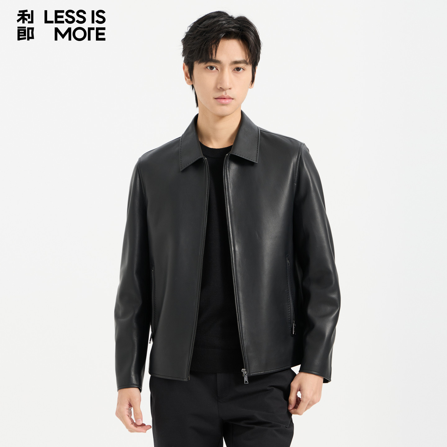 【商场同款】利郎青年商务真皮皮衣男2026秋季时尚休闲轻奢外套男