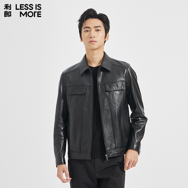 【油蜡皮】利郎青年商务商场同款真皮皮衣2026春季男士轻奢外套