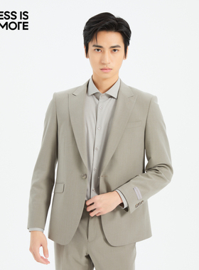 【混纺TR暗条纹】利郎青年商务西服套装2026春两件套西装Q5CXF11