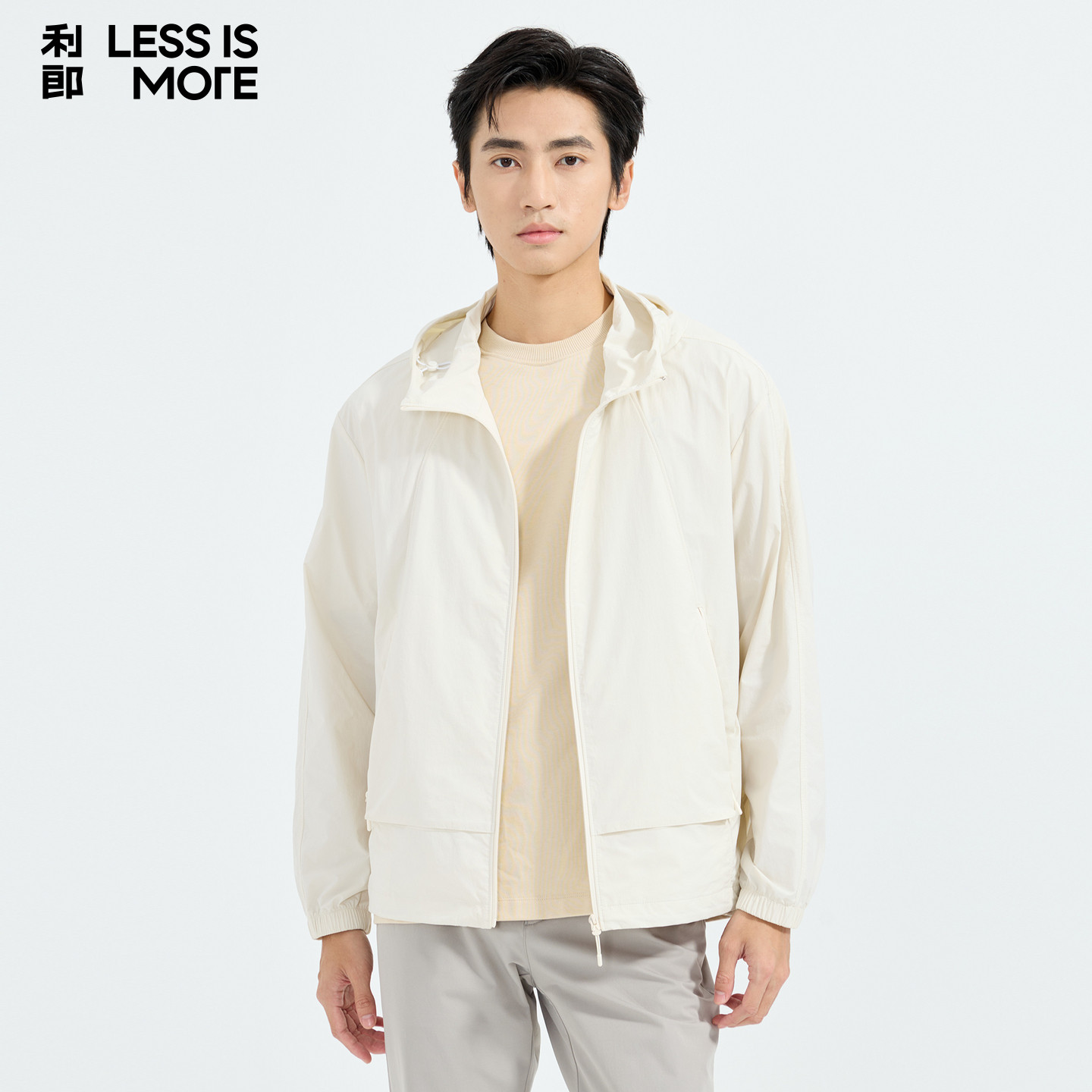 【锦氨面料】利郎青年商务空调服2026年夏季时尚连帽夹克外套男士