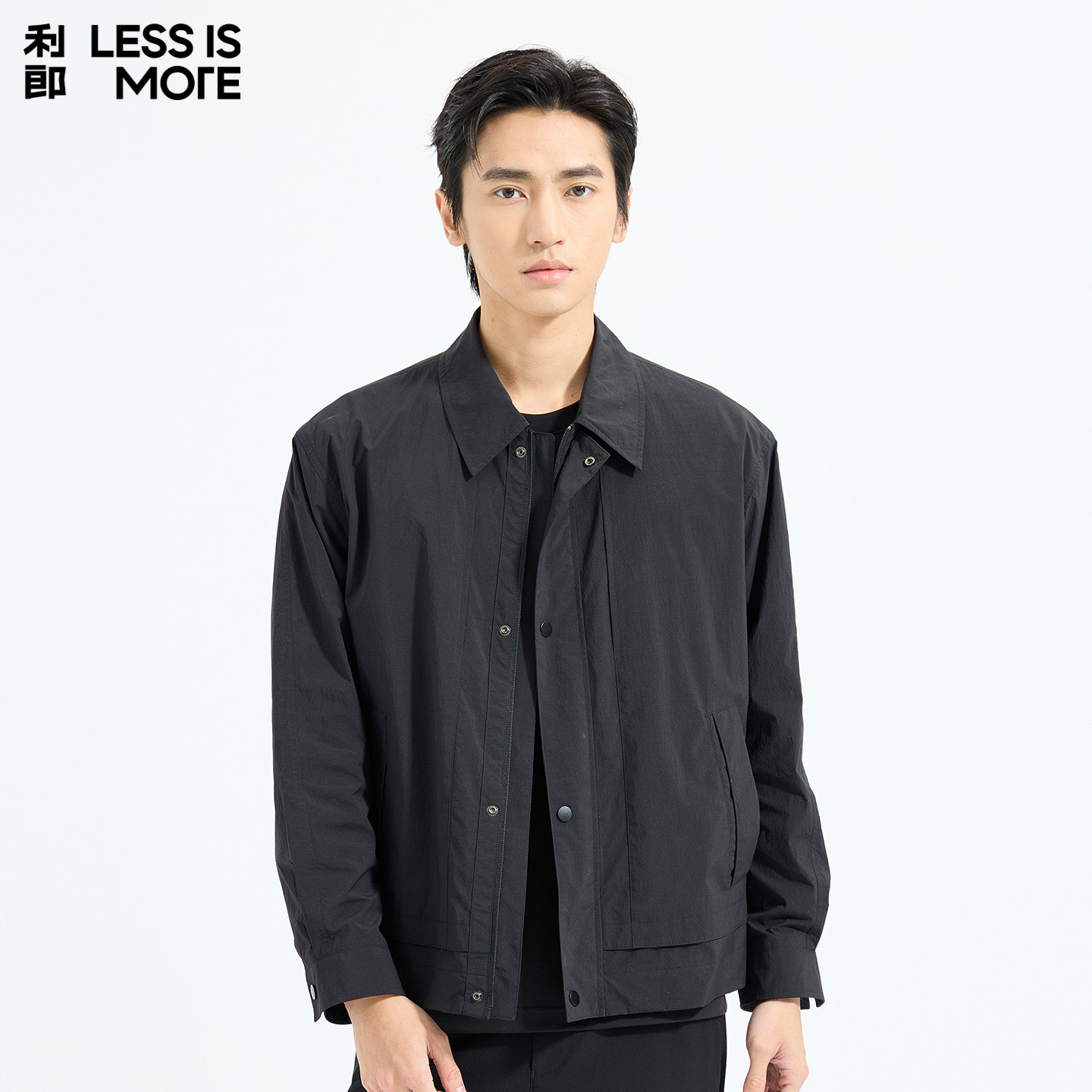 【尼龙面料】利郎青年商务夹克男2026春季翻领时尚商务休闲外套男